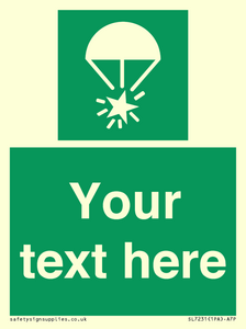 Custom sign safe condition Rocket parachute flare